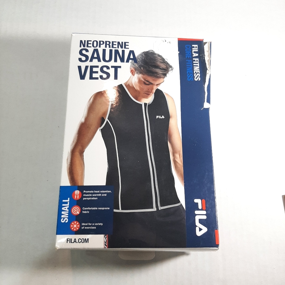 🛍FILA Men's Neoprene Sauna Vest in black size small